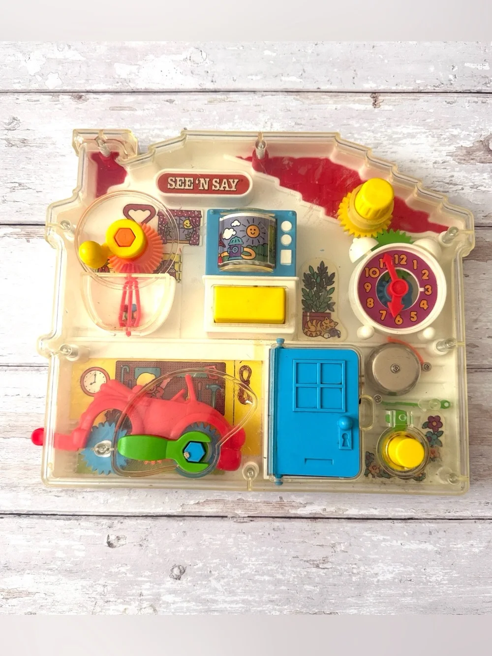 Vintage 90s See N Say Kids Toy House Baby Toddler Interactive Toy